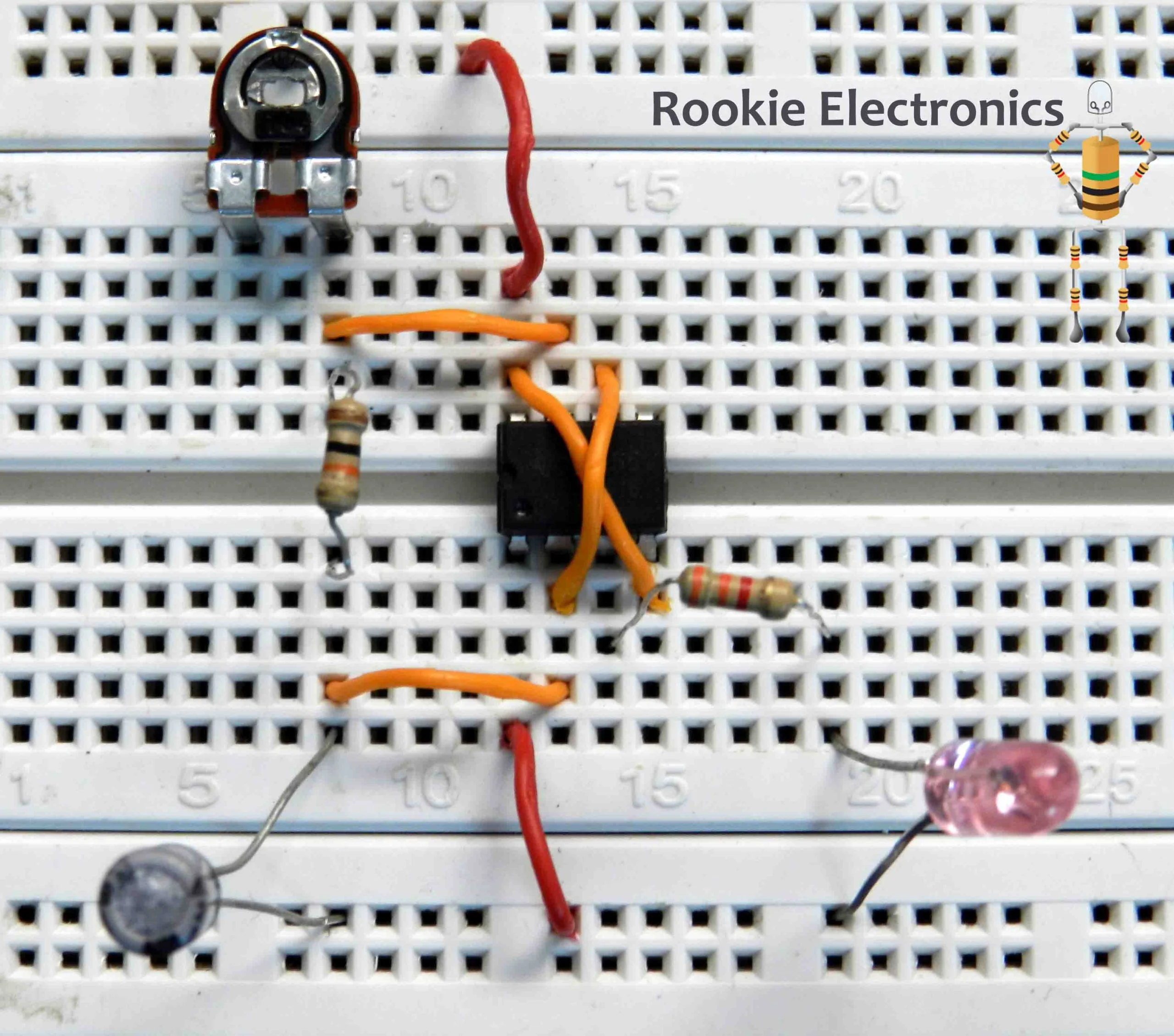 Flashing LED using 555 Timer