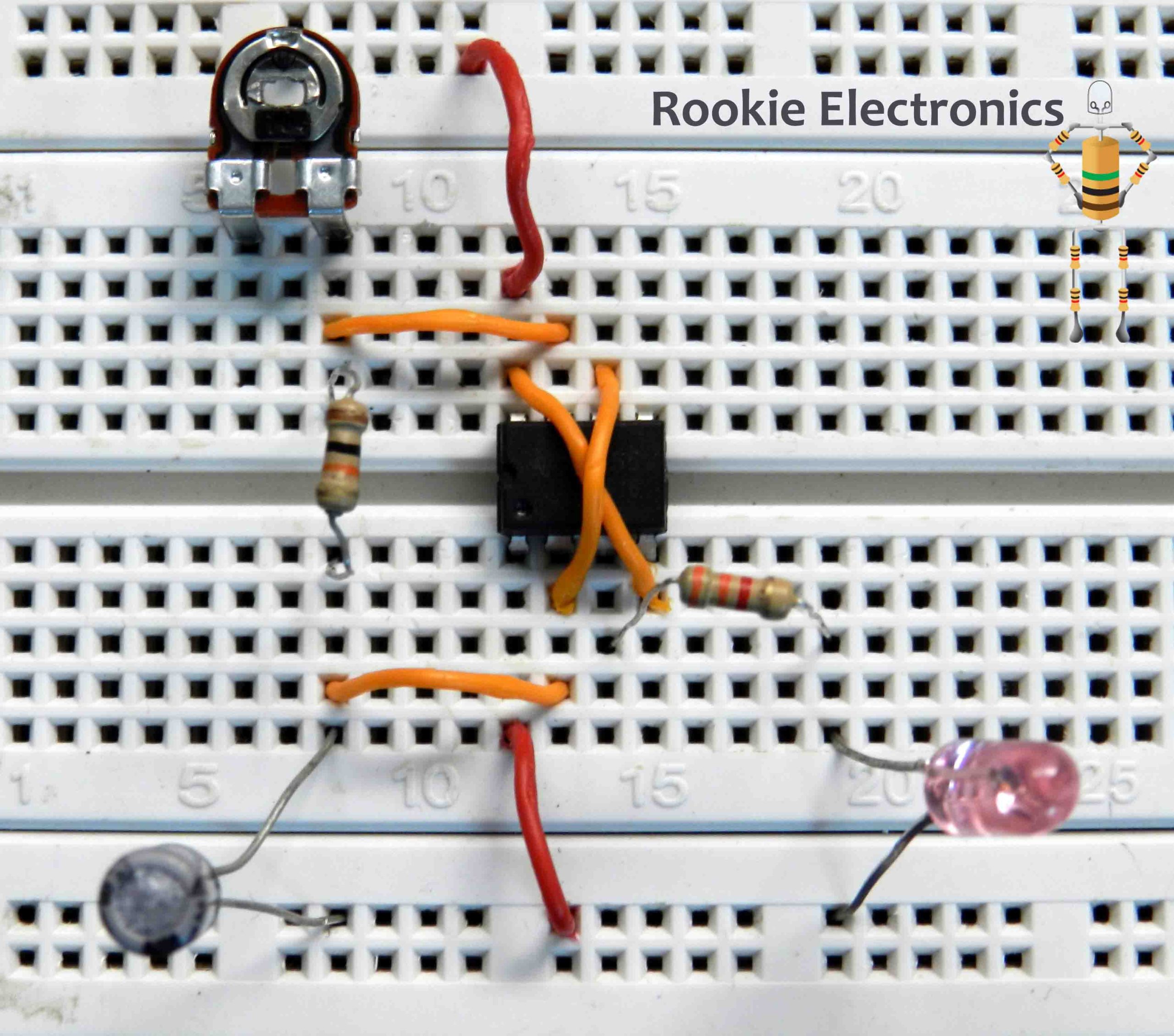 Flashing LED using 555 Timer